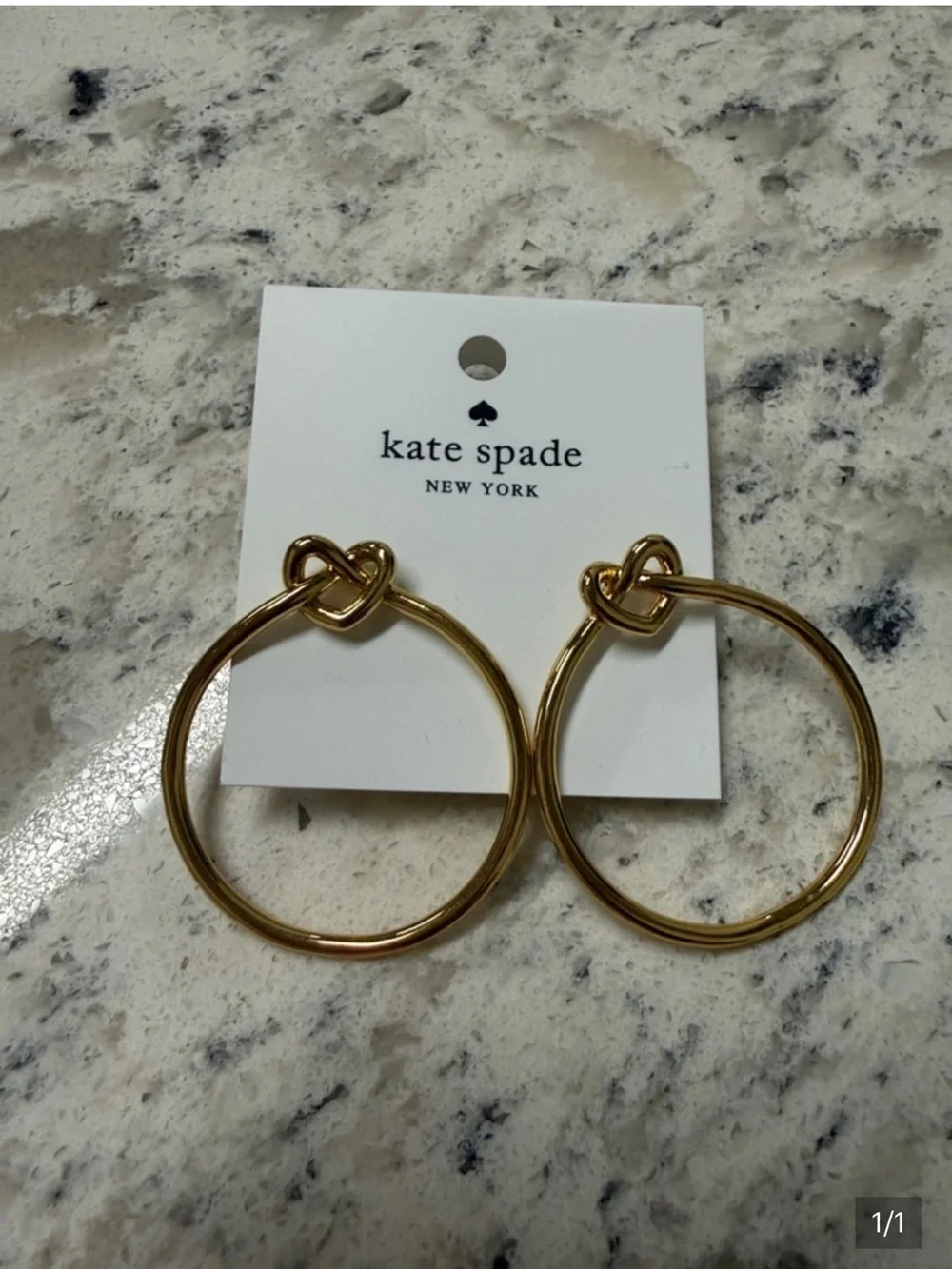 kate spade gold knotted hoop earrings